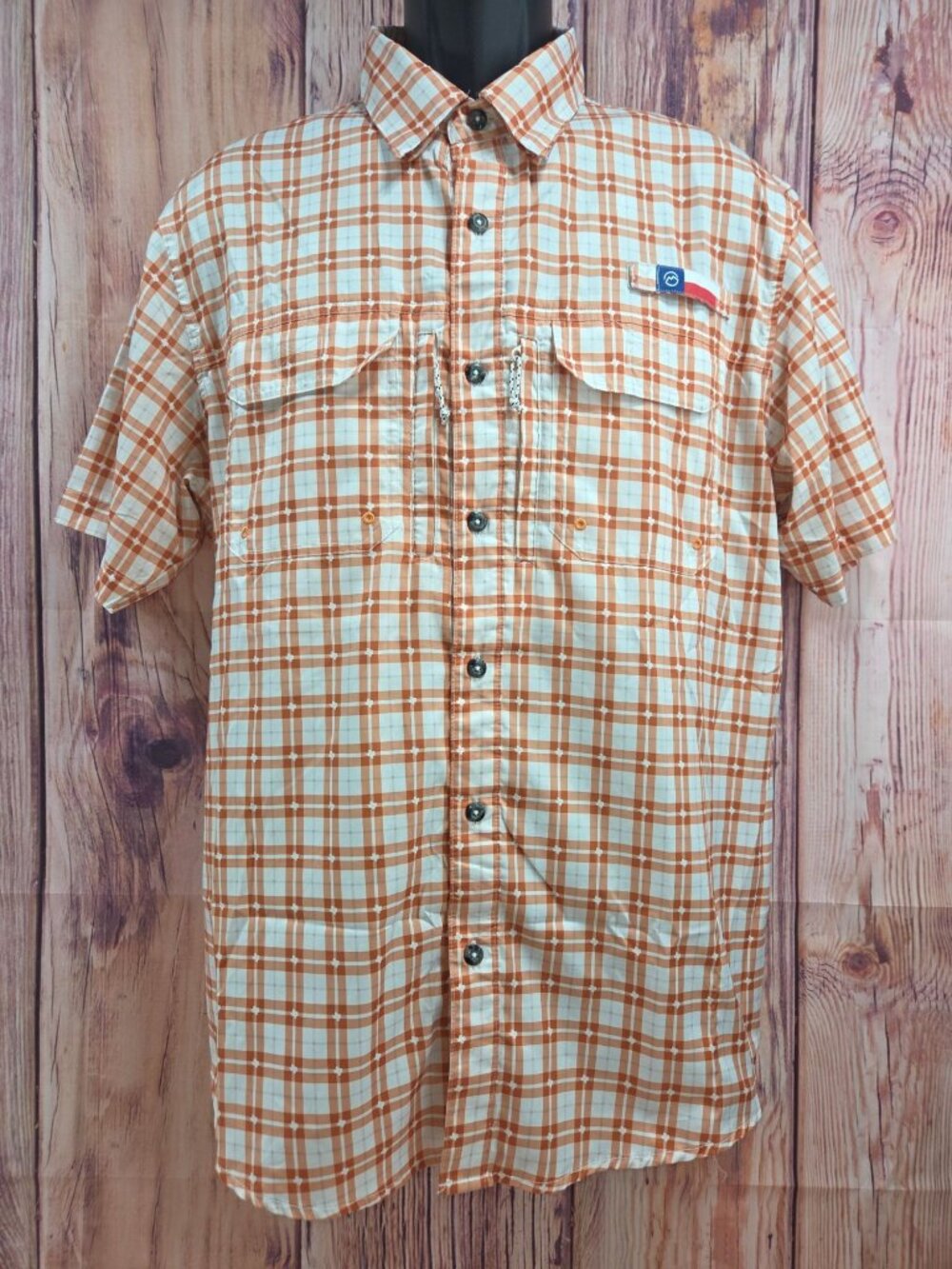 Magellan Outdoors Fish Gear Texas Orange Shirt Size Medium